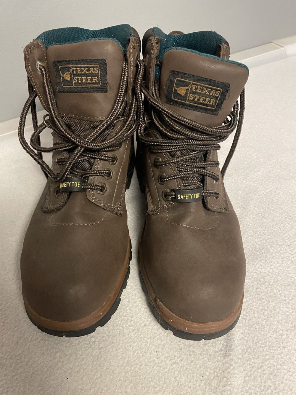 Texas Steer Maximus Men’s Work Boots Brown Steel Safety Toe ITG/6100 Size 7